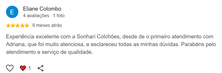 Avaliação de Eliane Colombo
