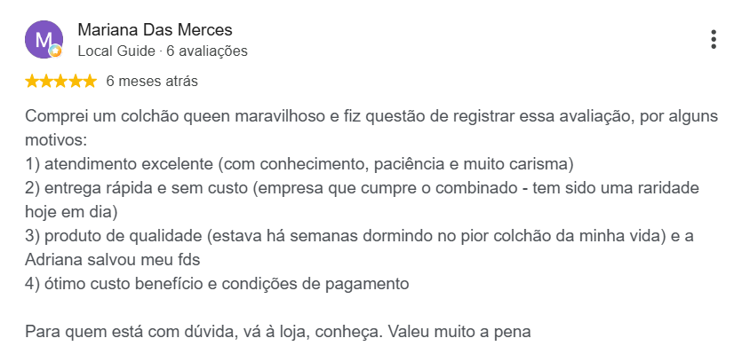 Avaliação de Mariana Das Merces